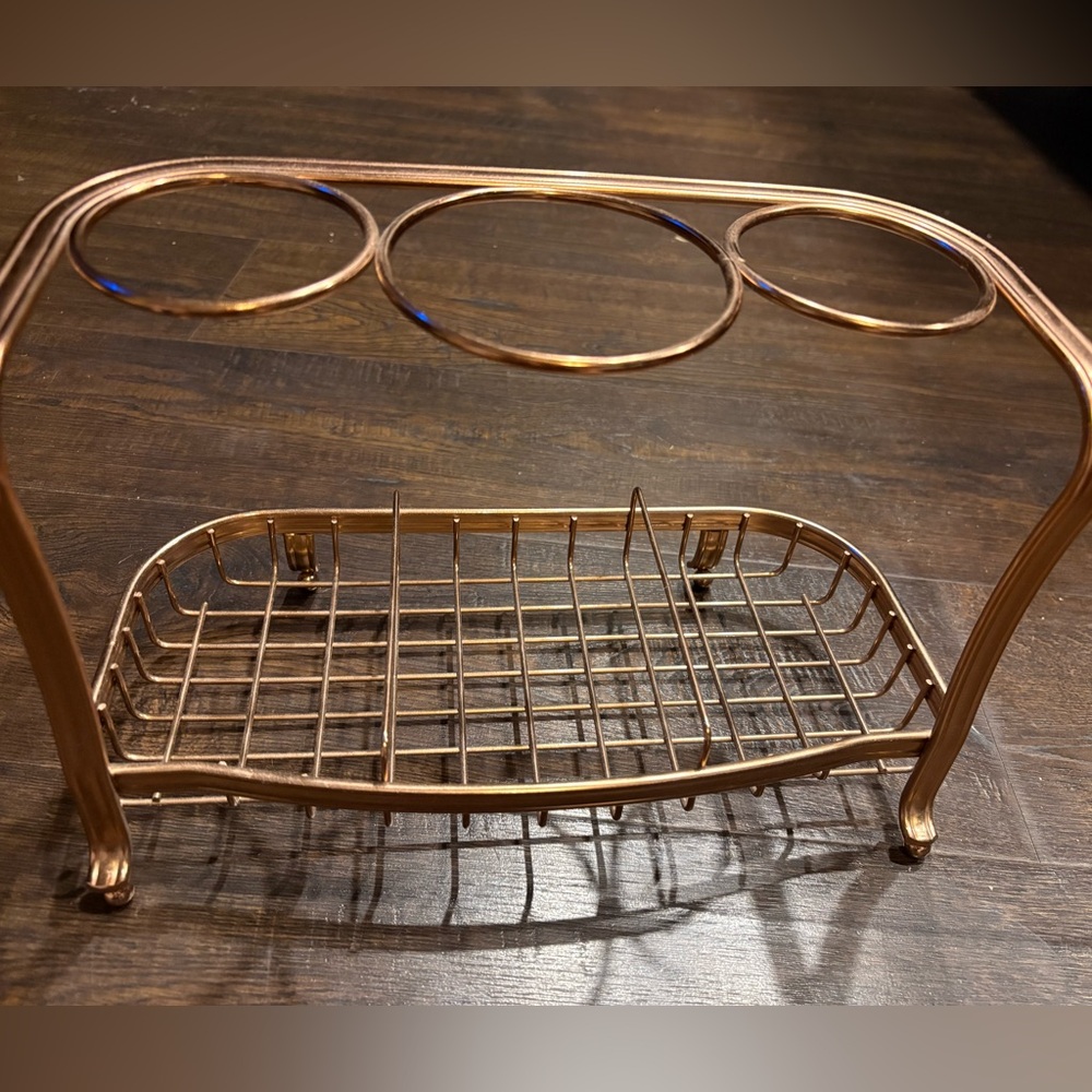 rose gold stand for hair products